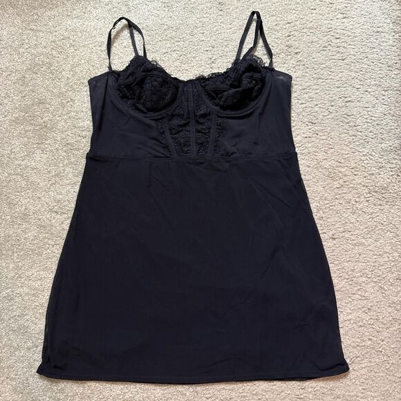 Urban Outfitters black lace and mesh corset dress - Large - Picture 1 of 3